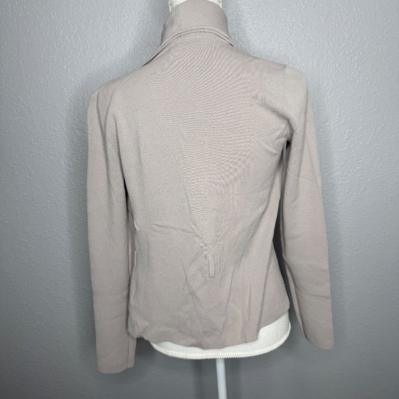 Beautiful TSE light gray open draped waterfall sweater with lapels Small -cp - Picture 5 of 8